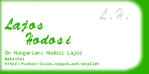 lajos hodosi business card